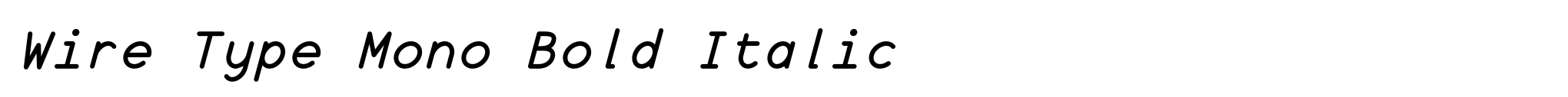 Wire Type Mono Bold Italic image